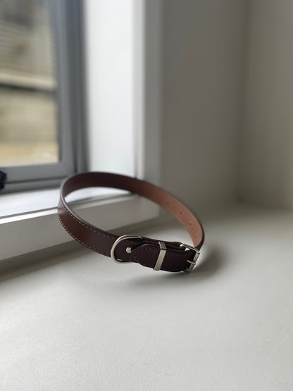 100% Leather Dog collar, MEDIUM
