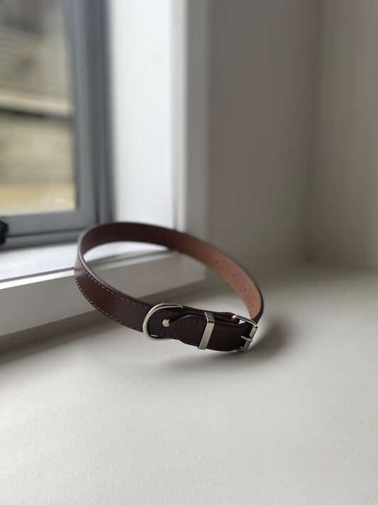 100% Leather Dog collar, MEDIUM