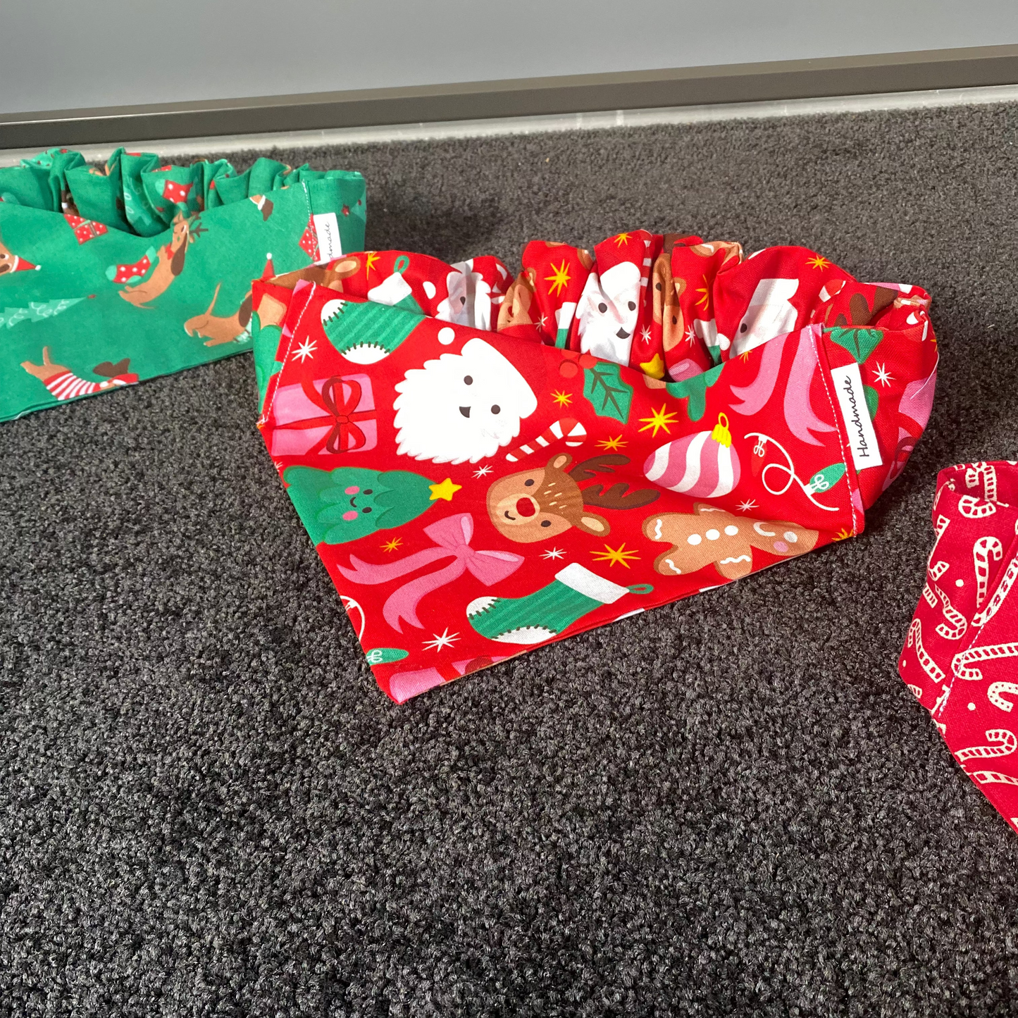 Cartoon Christmas, Scrunchie dog bandana